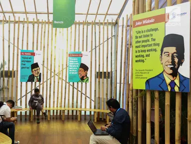 Pameran Paviliun Indonesia yang digelar saat pertemuan IMF-Bank Dunia di Bali, Senin (8/10). Paviliun Indonesia digagas oleh Kementerian Badan Usaha Milik Negara (BUMN). (Liputan6.com/Angga Yuniar)