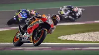 Pembalap Repsol Honda, Dani Pedrosa, pada MotoGP Qatar 2017 di Sirkuit Losail. (AP Photo/Rafa Marrodan)