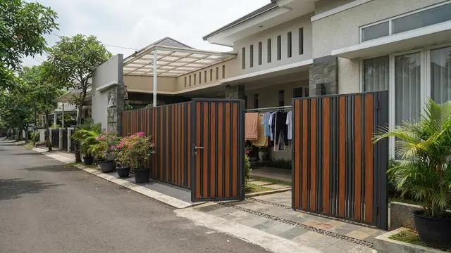 Desain Area Jemur Tersembunyi di Samping Rumah agar Tidak Terlihat dari Jalan