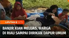 Banjir luapan Sungai Batang Lubuh, Rokan Hulu, Riau, kian meluas hingga merendam ratusan rumah warga. Untuk memenuhi kebutuhan sehari-hari bagi para korban, warga mendirikan dapur umum.