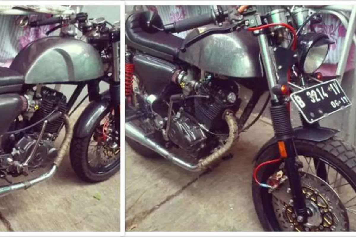 Bergaya Cafe Racer, Honda GL Lawas Tampil Segar