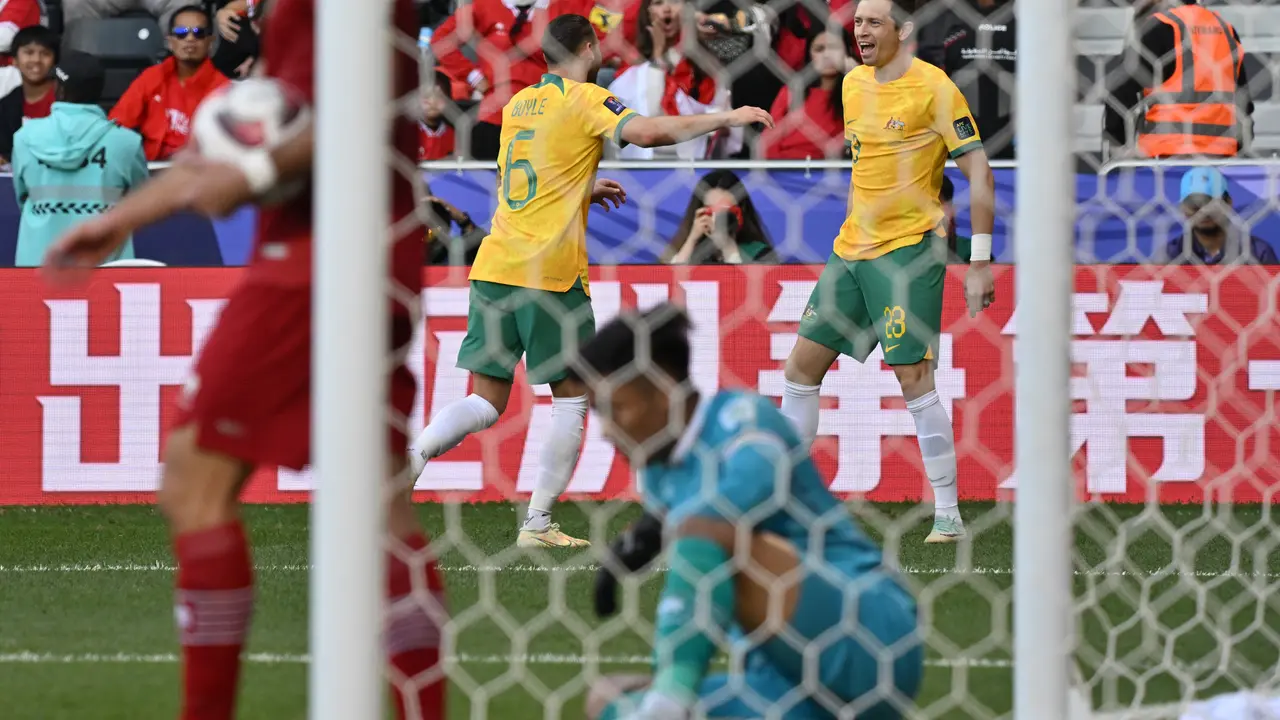 FOTO Australia Kalahkan Indonesia di Piala Asia 2023