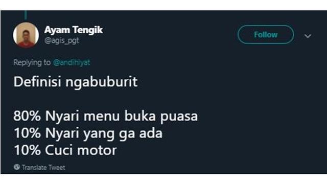 6 Definisi Ngabuburit ala Netizen yang Kocak Abis