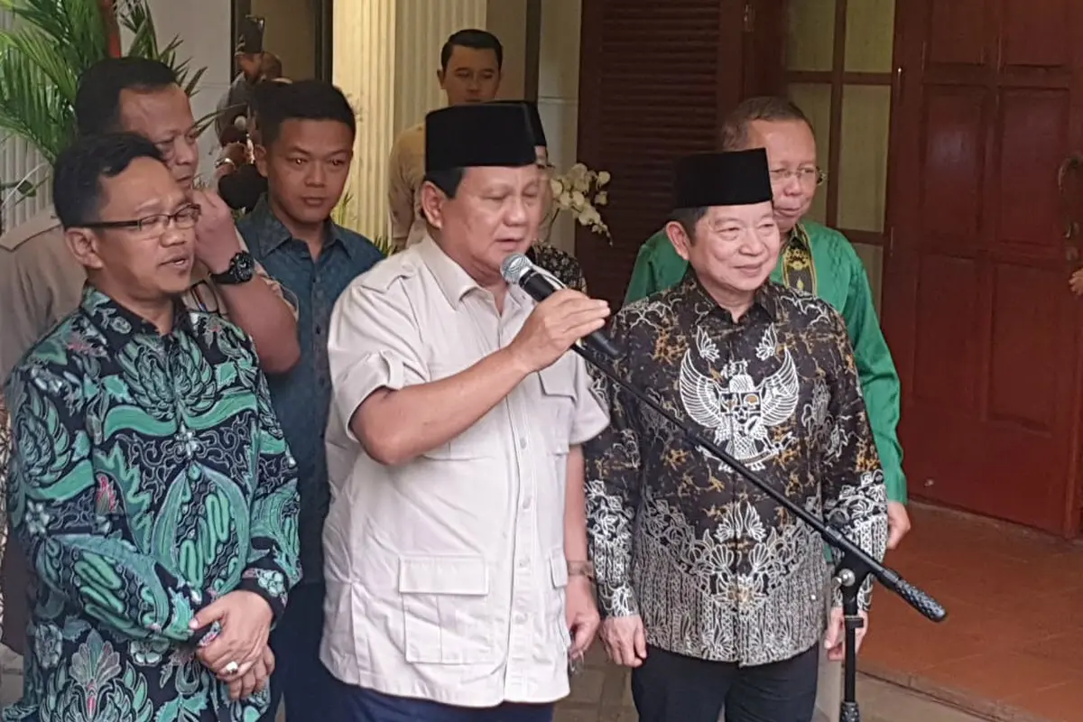 Pertemuan antara Ketua Umum Partai Gerindra Prabowo Subianto dengan petinggi PPP, Kamis (15/8/2019).