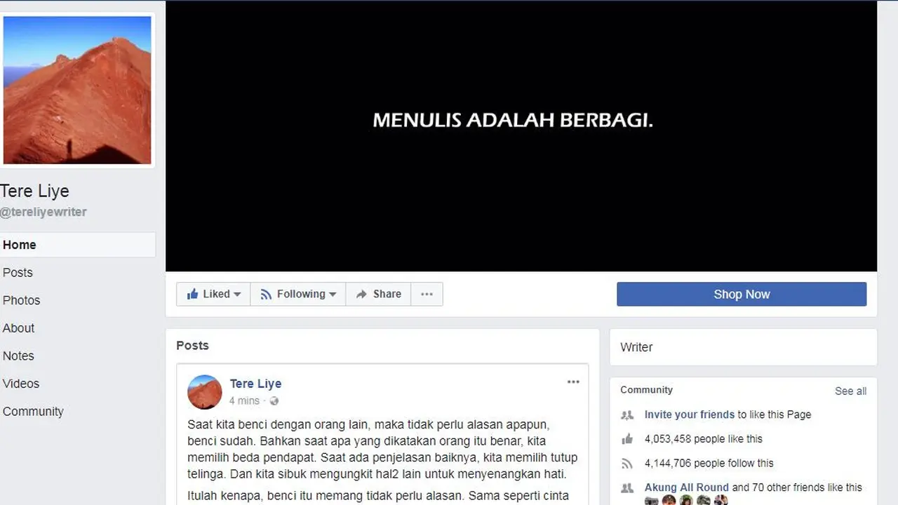 [Bintang] 10 Sindiran Netizen untuk Tere Liye, Kamu Ada Dipihak Mana?