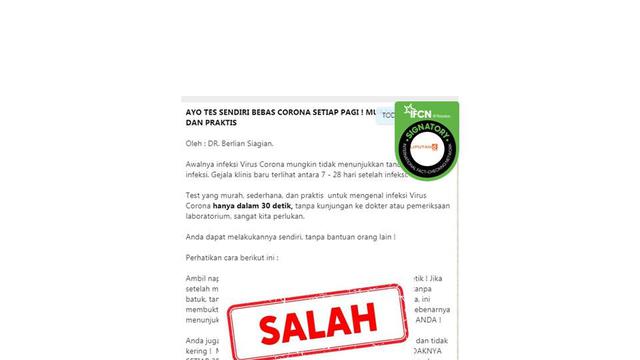 Cek Fakta Tahan Napas