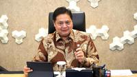 Menko Perekonomian Airlangga Hartarto. Pada tahun 2023, 79% penerima KUR merupakan debitur yang baru pertama kali menerima KUR. (Dok. Kemenko Perekonomian)