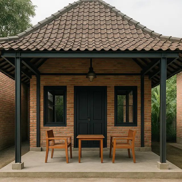 Model Teras Rumah Limasan Modern Tren 2025 (Foto: ChatGPT)