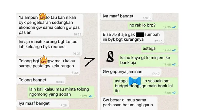 Chat Teman Maksa Minjam Uang Malah Bikin Warganet Geregetan