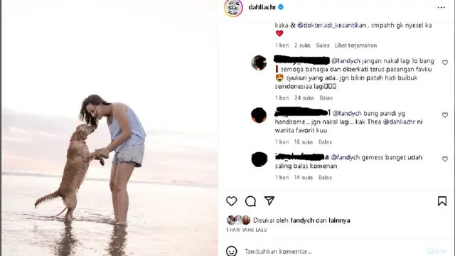 Dahlia Poland dan Fandy Christian diduga rujuk pasca diterpa isu selingkuh (Foto: instagram dahliachr)