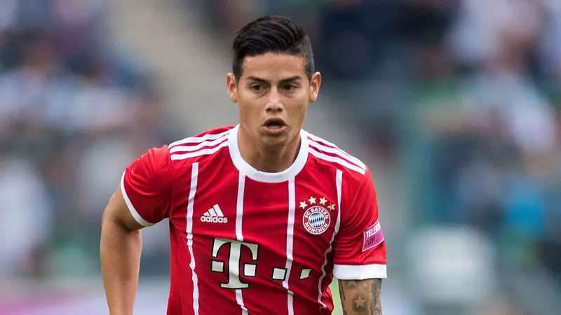 James Rodriguez melakoni debut tidak resmi bersama Bayern Munchen pada laga Telekom Cup melawan Werder Bremen, Sabtu (15/7/2017).