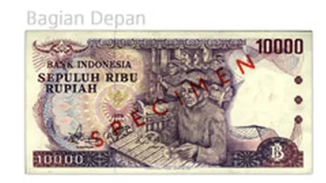 Uang kertas pecahan Rp10.000 Emisi 1979. (Dok Bank Indonesia)