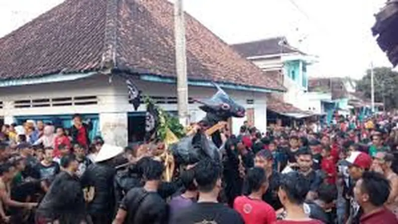 Tradisi kebo- keboan Boyolangu yang masih terus dilestarikan oleh masyarakat sekitar (Istimewa)