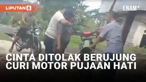 VIDEO: Cinta Ditolak, Pedagang Buah Curi Motor Perempuan di Lampung