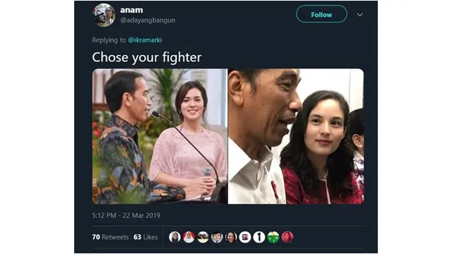 6 Reaksi Netizen Lihat Tatapan Chelsea Islan ke Jokowi, Bikin Gagal Fokus