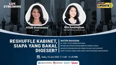 Liputan6 Update Rabu, 15 Juni 2022 pukul 11.00 WIB menyajikan laporan dari segala penjuru dengan tema Reshuffle Kabinet, Siapa yang Bakal Digeser?

Laporan Langsung
- Tarif Listik Orang Kaya Naik
- Rencana Penghapusan Minyak Goreng Curah
- Kasus...