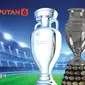 Banner Piala Euro 2024 dan Copa America 2024 (Liputan6.com/Abdillah)