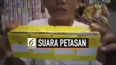 Untuk menarik minat pembeli, seorang pedagang menirukan suara petasan secara manual. Aksinya kocak dan memancing komentar warganet.