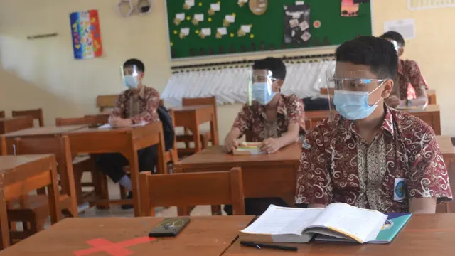 uji coba pembelajaran tatap muka (PTM) di Purbalingga, Jawa Tengah. (Foto: Liputan6.com/Humas Pemkab PBG)