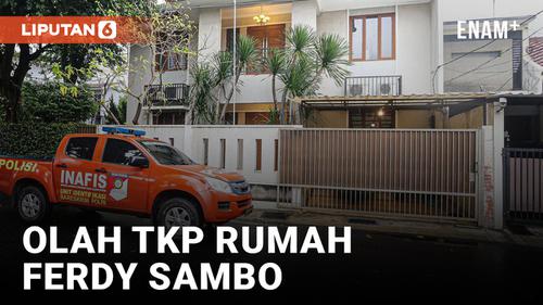VIDEO: Polisi Olah TKP Penembakan Rumah Ferdy Sambo