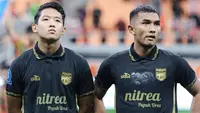 Alfharezzi Buffon dan Rivaldo Pakpahan saat memperkuat Borneo FC Samarinda bertandang ke markas Persija Jakarta dalam lanjutan BRI Super League 2025/2026 di Jakarta International Stadium (3/3/2026). (Instagram Rivaldo Pakpahan)
