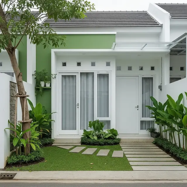 Gambar Rumah Minimalis Cat Hijau
