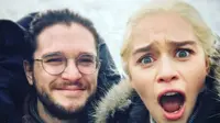Emilia Clarke dan Kit Harrington (Instagram)
