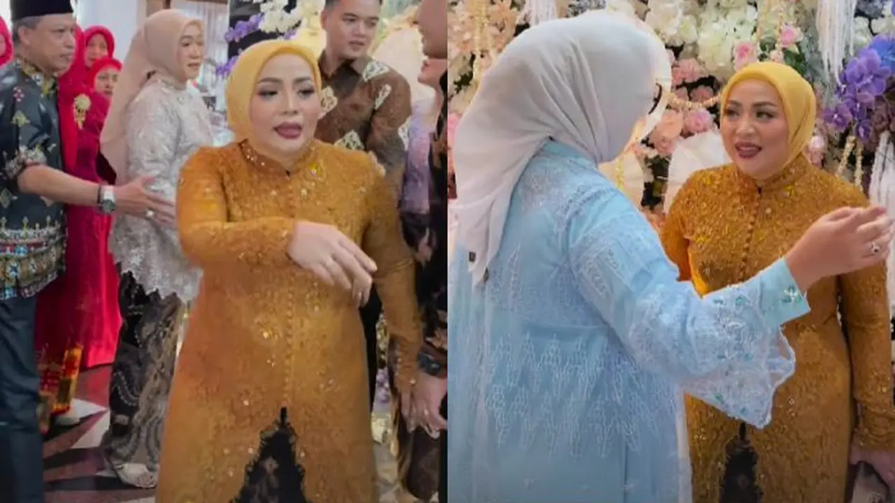 Penampilan Muzdalifah di tunangan anaknya