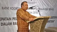 Dirjen Bambang Satrio mengatakan target tersebut bisa terwujud jika BBPLK Bekasi mambangun sinergi yang baik dengan Unit Pelaksana Teknis Daerah (UPTD) Balai Latihan Kerja (BLK).