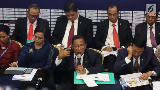 Paparkan RAPBN 2019, Menteri Kabinet Kerja Kompak Duduk Bersama