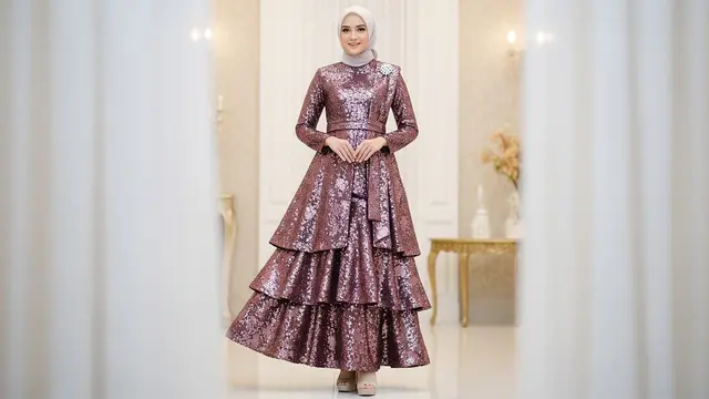 Gamis Serba Payet Tampil Mewah dan Elegan