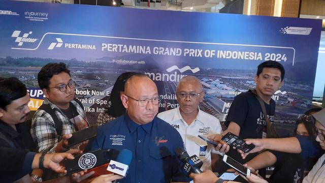 Direktur Komersial ITDC Troy Reza Warokka dalam Press Conference Road to Pertamina GP of Indonesia di Gedung Sarinah, Jakarta, Senin, 26 Agustus 2024. (Foto: Tim bisnis)