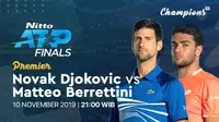 Saksikan Live Streaming ATP Finals Djokovic Vs Matteo