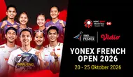 Yonex French Open 2026: 14 Wakil Indonesia Siap Bersaing di BWF 750 Hanya di Vidio