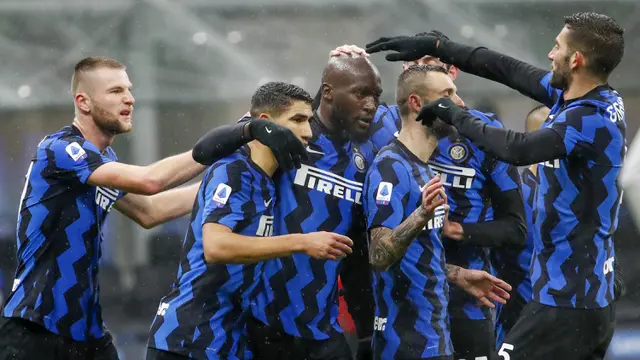 Foto Liga Italia: 2 Gol Achraf Hakimi Lengkapi Kemenangan 3-1 Inter Atas Bologna