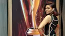 Pelantun 'Aku Pasti Bisa' ini tidak selalu tampil dengan rok dalam penampilan, yang penting sexy, dan motifnya tidak terlalu banyak. (20/6/14) (Liputan6.com/Panji Diksana)