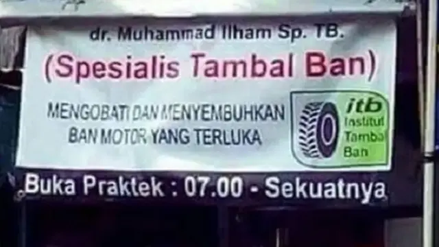 6 Spanduk 'Klinik Ban' Ini Absurd Banget, Bak Praktek Dokter