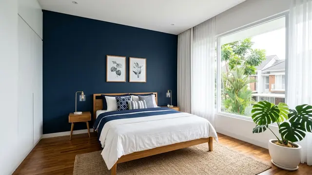 Tips Memadukan 2 Warna Cat Kamar Tidur (AI Generated)