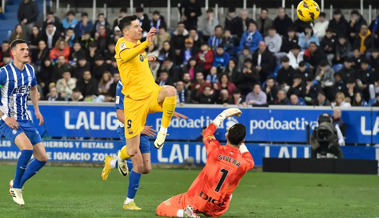 Bermain tandang, Barcelona berhasil mengamankan poin penuh. (AP Photo/Alvaro Barrientos)