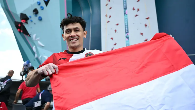 Foto: Veddriq Leonardo Persembahkan Emas Pertama Indonesia di Olimpiade Paris 2024