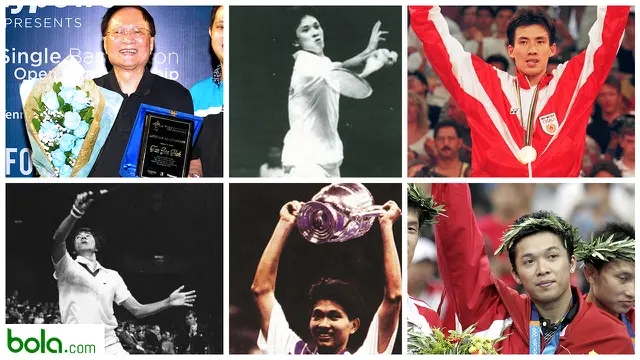 Tan Joe Hok, Rudy Hartono, Liem Swie King, Taufik Hidayat, Alan Budikusuma, dan Hariyanto Arbi (bola.com/Rudi Riana)