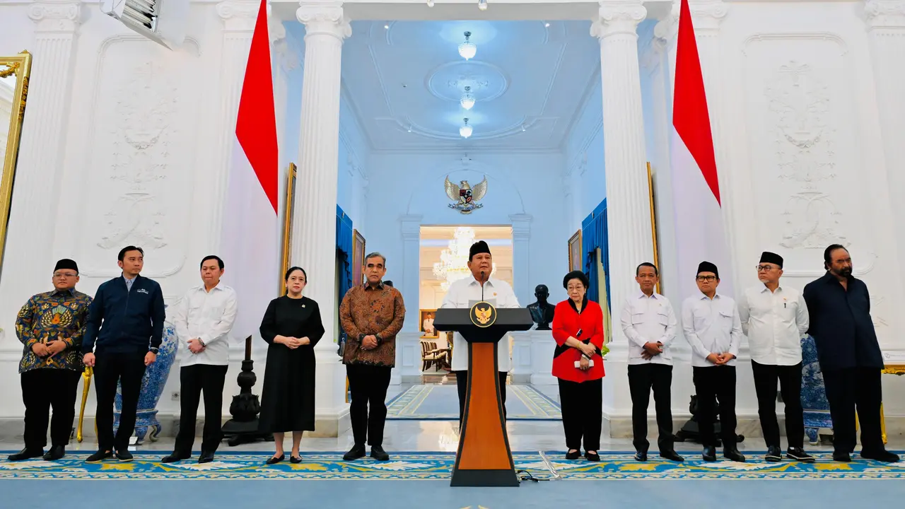 Presiden Prabowo Subianto saat jumpa pers di Istana Kepresidenan Jakarta, Minggu (31/8/2025) (Laily Rachev - Biro Pers Sekretariat Presiden)