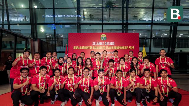 Tim bulutangkis Indonesia yang menjuarai Badminton Asia Mixed Team Championship 2025