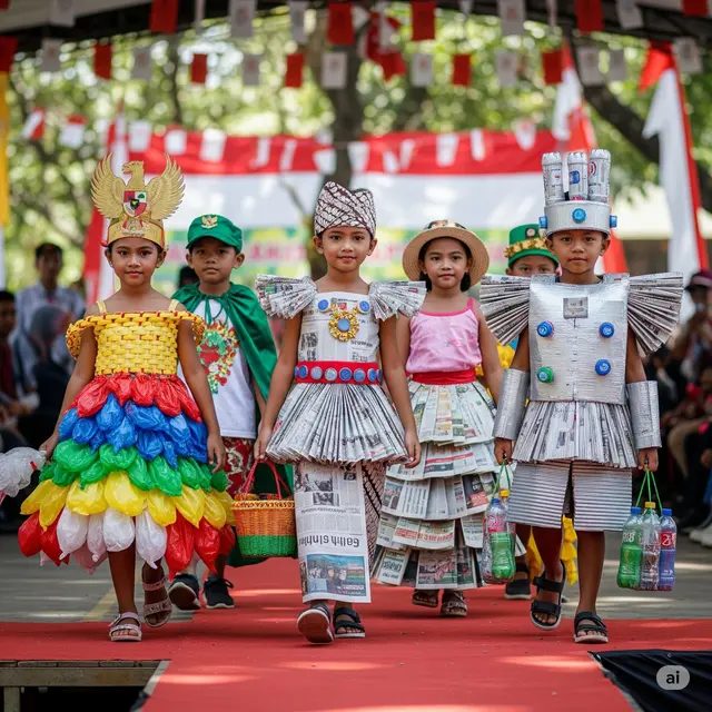 Lomba Fashion Show 17 Agustus Anak. Foto: Gemini