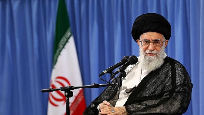 Pemimpin Tertinggi Iran Ayatollah Ali Khamenei (Office of the Iranian Supreme Leader via AP)
