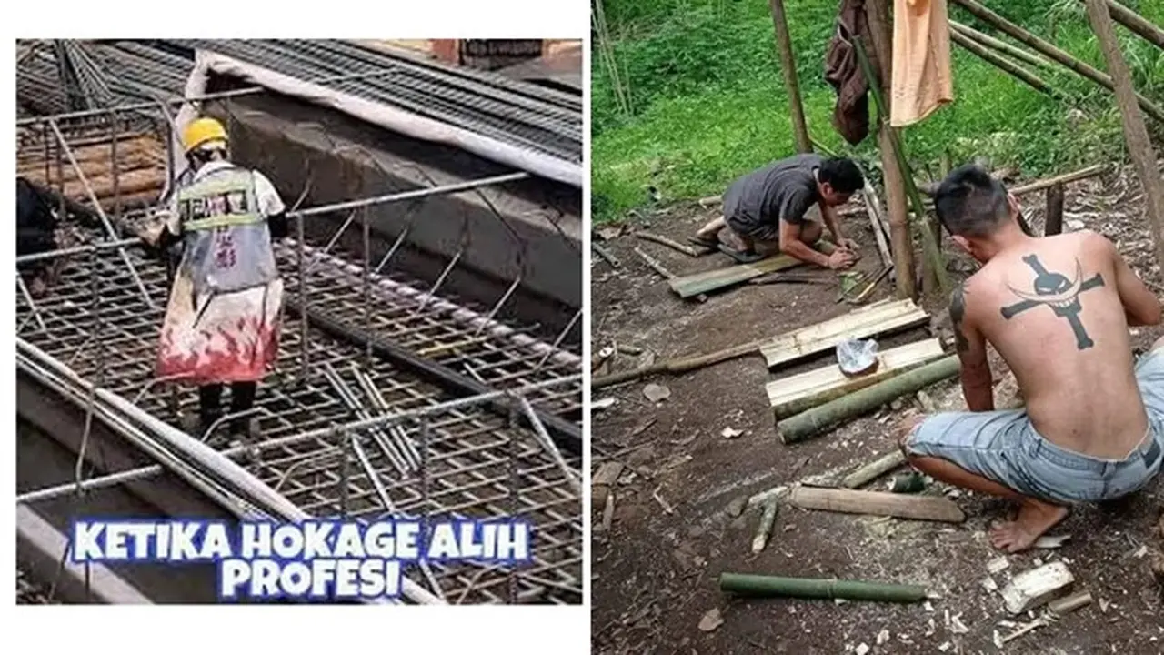 6 Aksi Kuli Bangunan Pencinta Anime Ini Kocak, Wibu Garis Keras