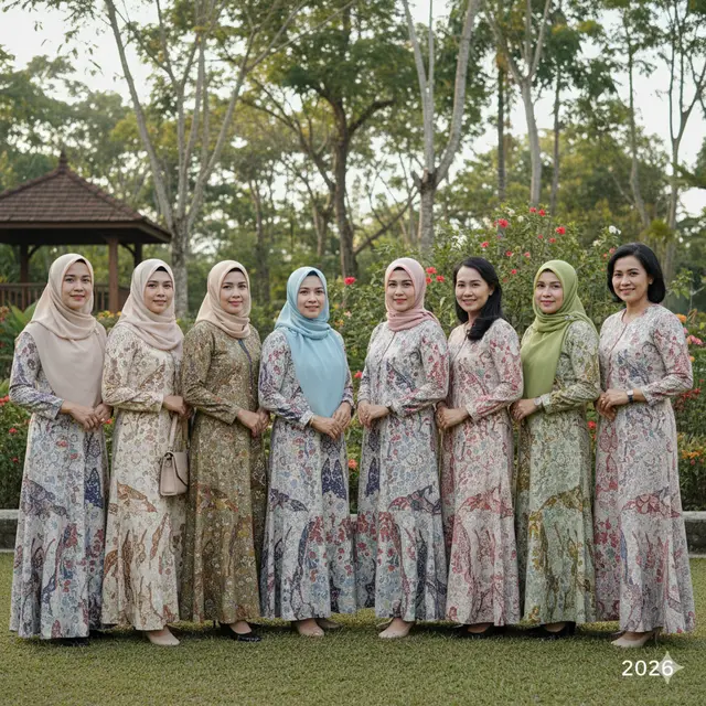 Inspirasi Model Seragam Batik Ibu PKK 2026 (Foto: Gemini AI)