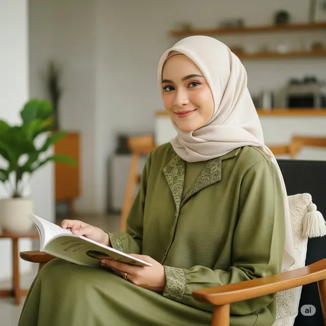 Gamis Minimalis + Renda Tersembunyi