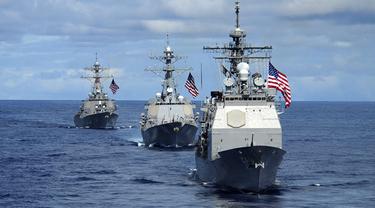 Kapal perusak milik AS berlayar ke Laut China Selatan (AFP/US Navy)
