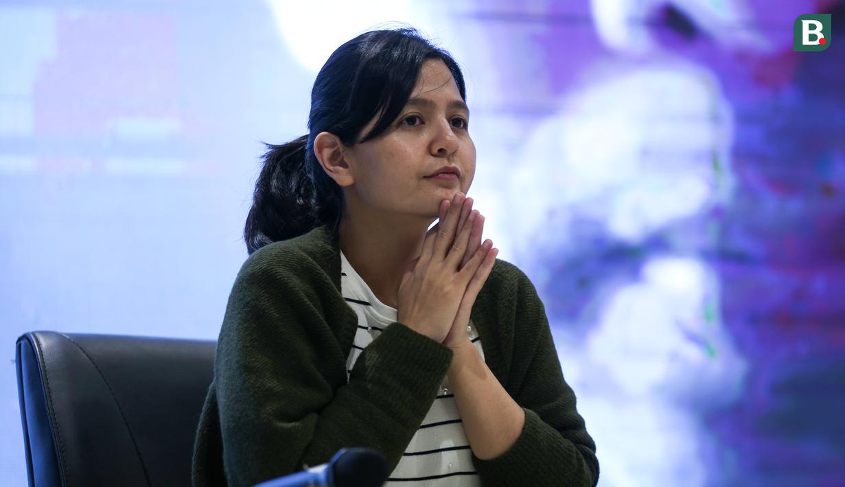 <p>Wakil Ketua Umum PSSI, Ratu Tisha&nbsp;pada konferensi pers Keputusan Bersama Sarasehan Sepak Bola Indonesia yang berlangsung di GBK Arena, Jakarta, Minggu (05/03/2023). (Bola.com/Bagaskara Lazuardi)</p>
